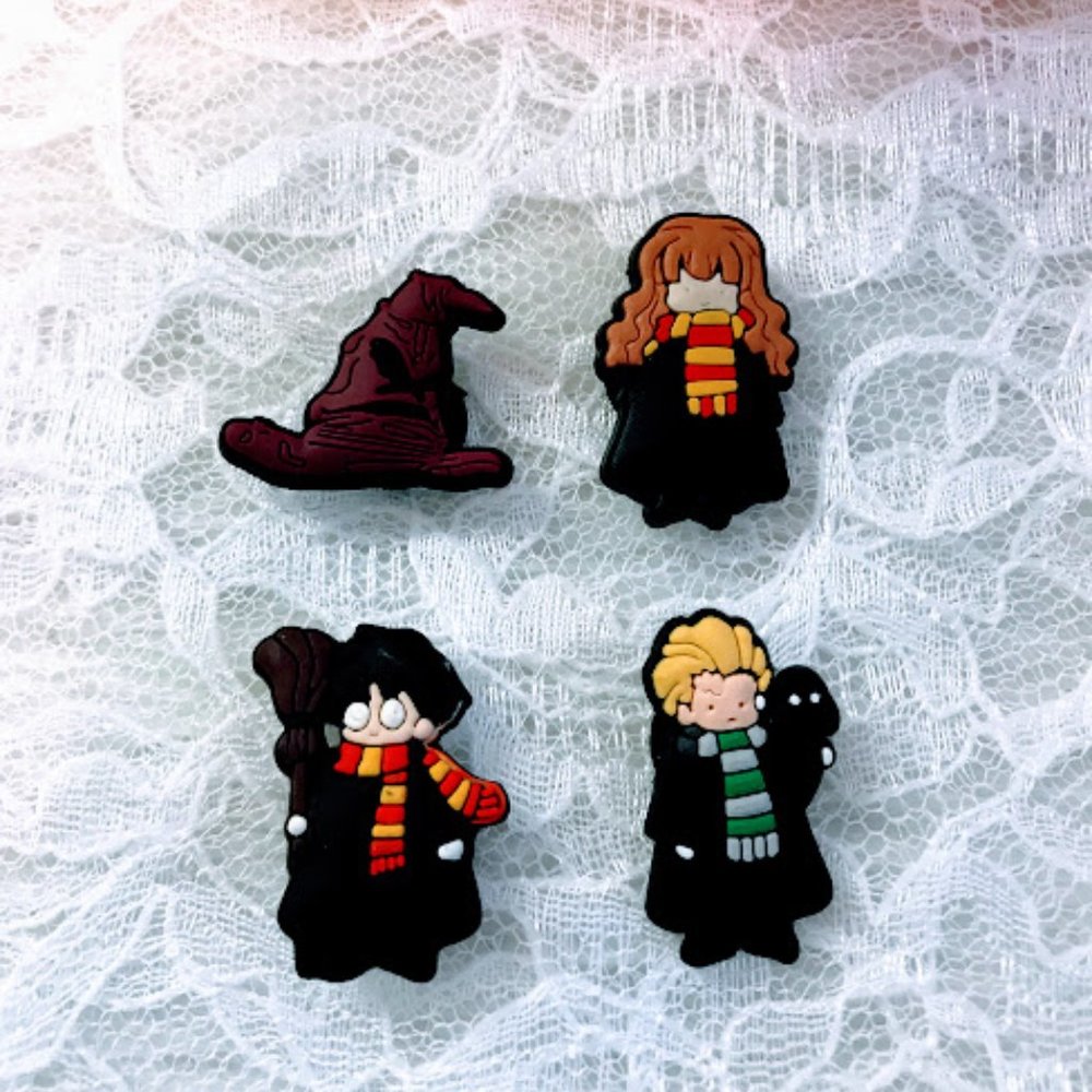 6 Pcs Harry potter Charms Silicone, Shoes Pendants